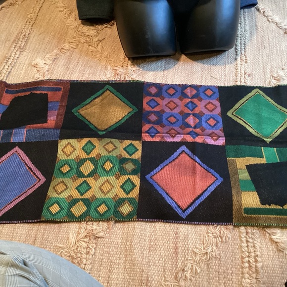 LAUREN Ralph Lauren BLUE TWEED MOTO LAMBSWOOL JACKET SZ. 10 & WOOL/SILK SCARF - Picture 7 of 14